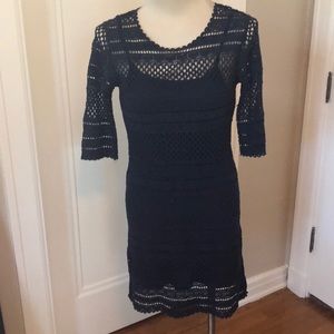 Crochet Navy dress size s